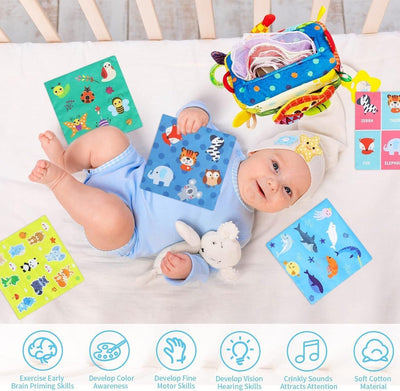 Yotako Baby Spielzeug 6 Monate Tissue Box Toy, 7-in-1 Montessori Sensorik Baby S