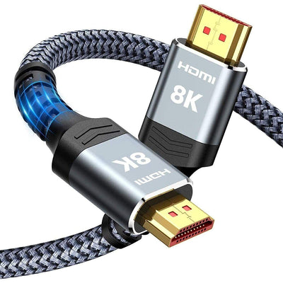 Snowkids HDMI-Kabel, 2.1, 8K (1 m), HDMI Ultra HD Kabel, High Speed, 48 Gbps, Ul