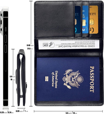 Furwabo - Airtag-Reisepasshülle, Brieftasche,