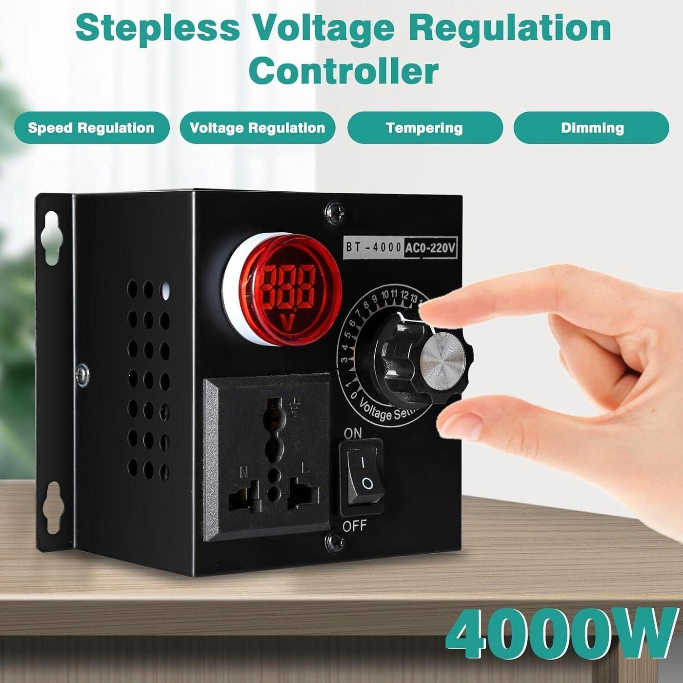 Spannungsregler Drehzahlregler 230V Motor AC 220V 4000W SCR Spannungsregler