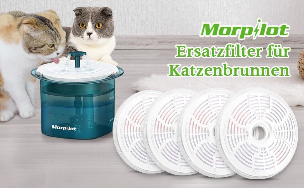 Morpilot - Katze Trinkbrunnen, Hunde Trinkbrunnen-  4 Stück Ersatzfilter