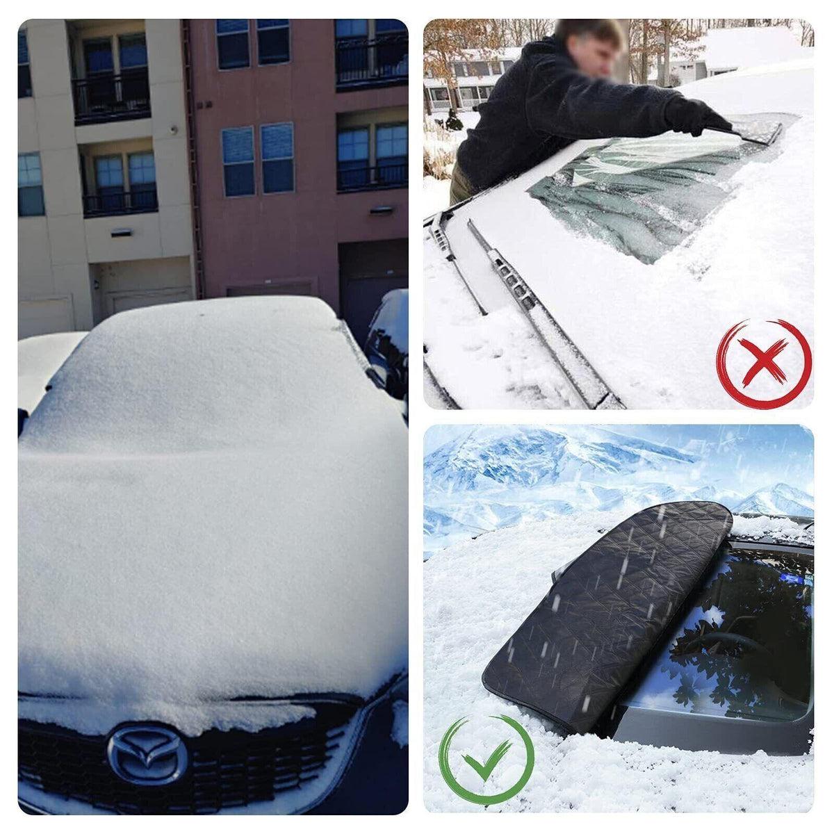 Bigmeda Frontscheibenabdeckung Auto Scheibenabdeckung Auto Winter