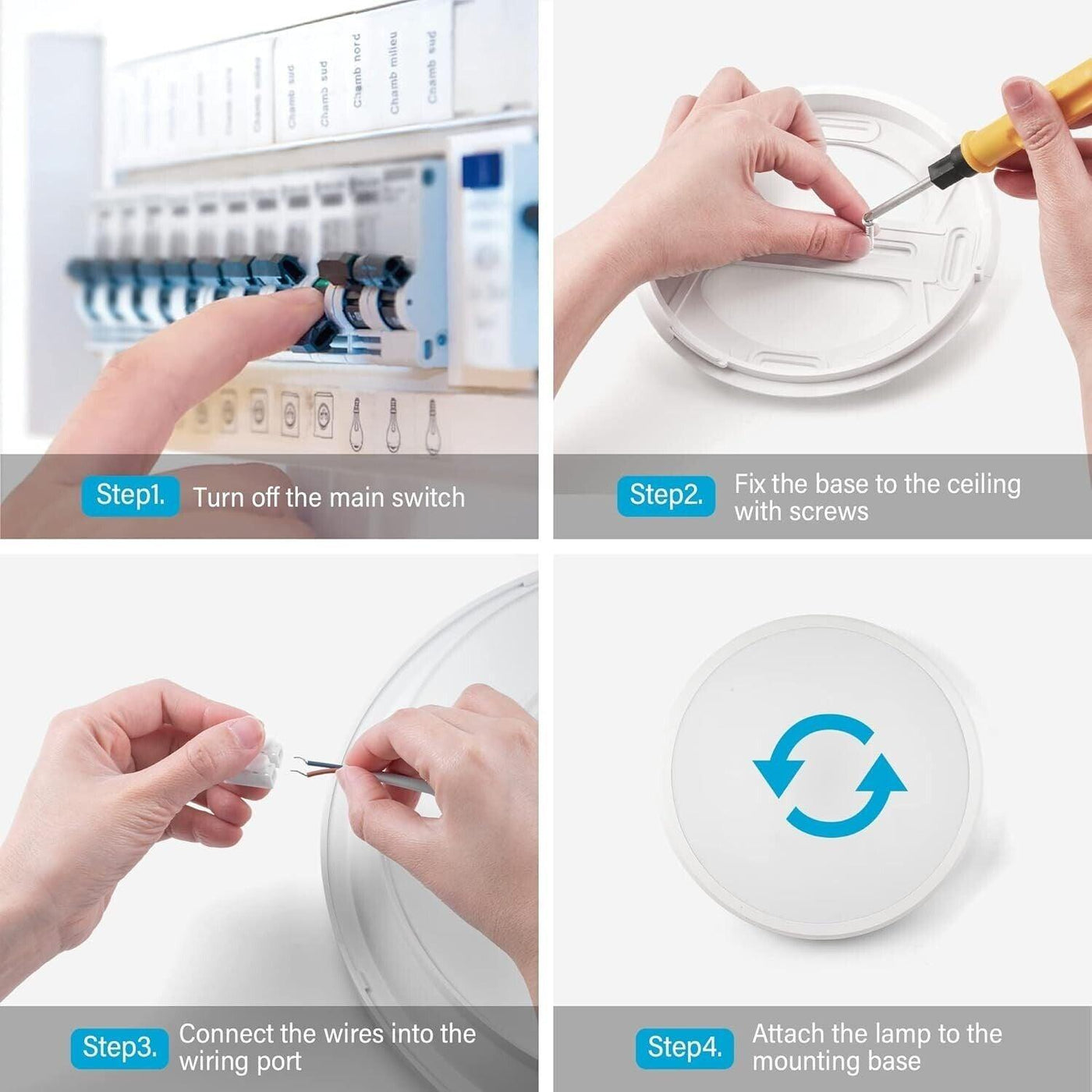 JONMONSM Led Deckenleuchte Flach 25W IP54 Wasserfest, Ø30cm 2000LM 6500k Rund