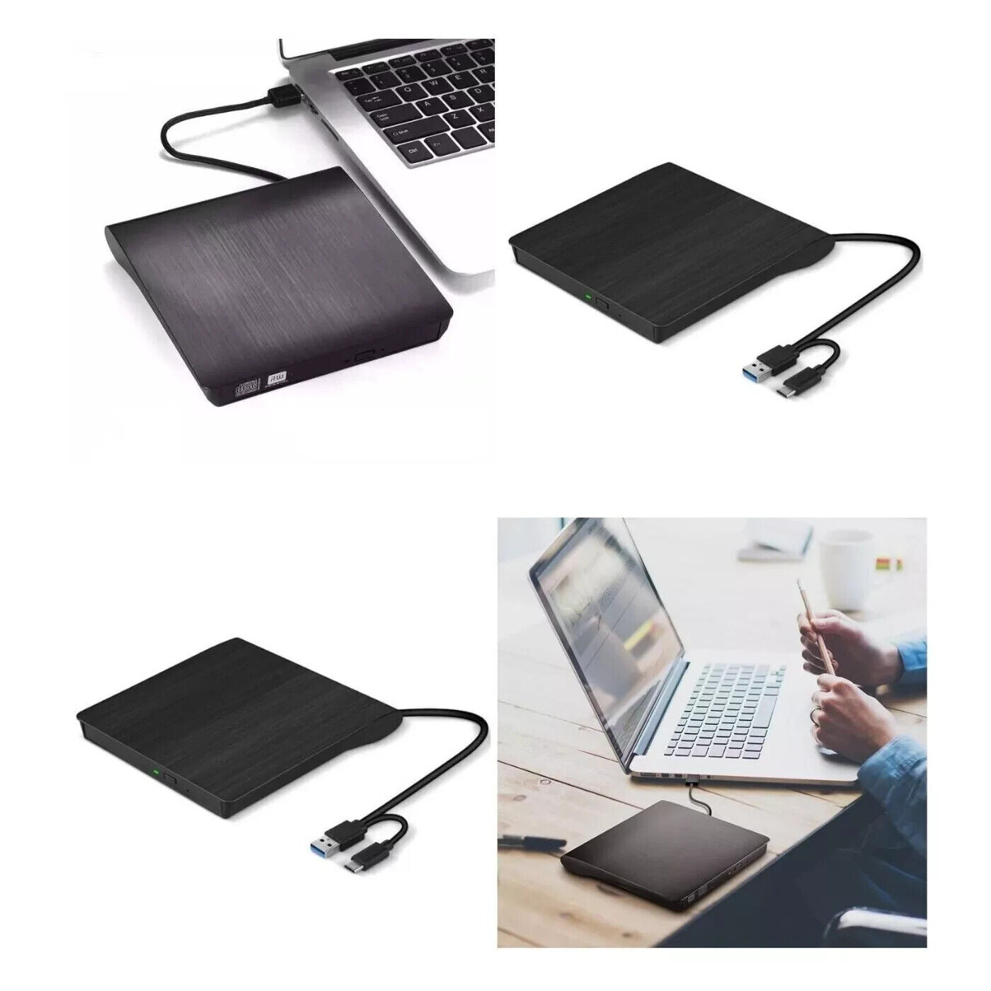 Externes BluRay -DVD -Laufwerk Hochgeschwindigkeitslesen Brennen no install (1)