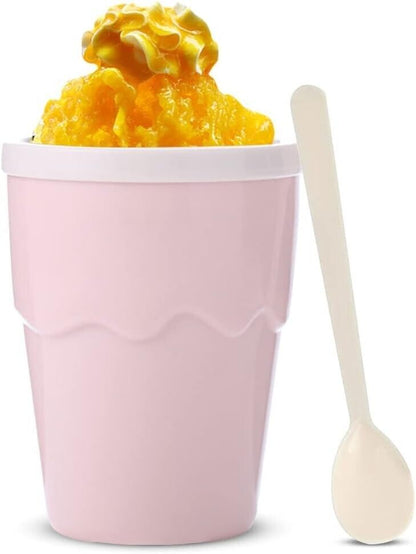 Frozen Magic Squeeze Cup Slushy Maker Cup Slush Ice Becher mit 1 Löffel
