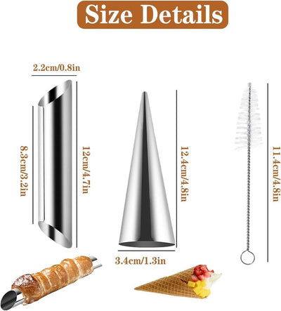 Yuragim Schaumrollenformen 25x Antihaft Edelstahl Schillerlock Cannoli Backform