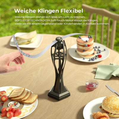 Fliegenwedler Tische 3er-Pack fliegenabweisender Ventilator drinnen draußen &