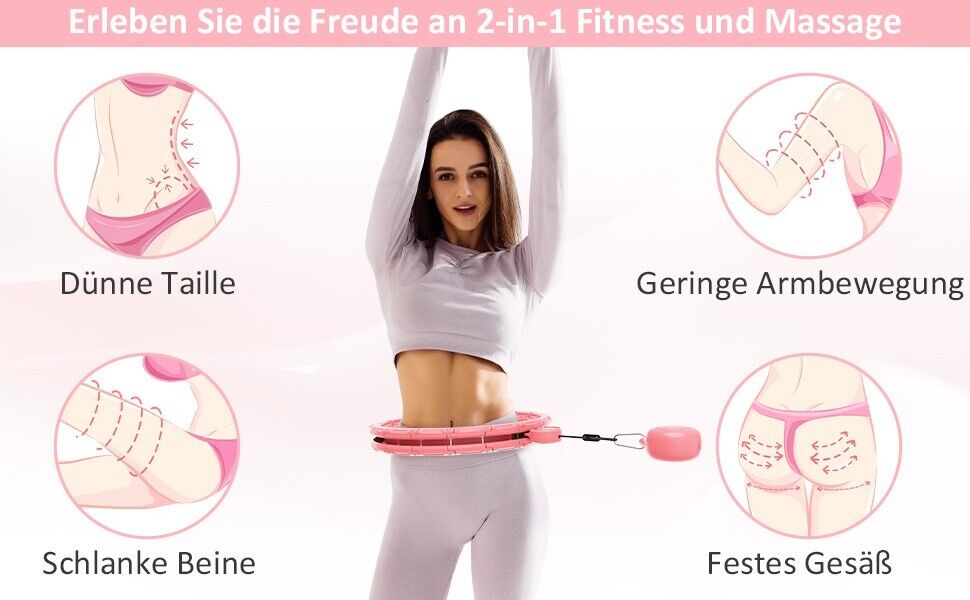 FIVANGIN Smart Weighted Hula Hoop, pink, mit Rundenzähler, neuwertig, OVP