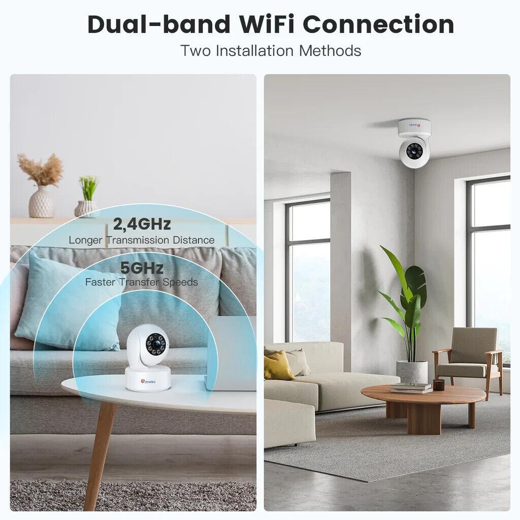ctronics 710C-/710CB 2,5K 4MP Überwachungskamera Innen, 2,4/5Ghz WLAN