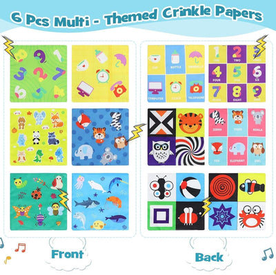 Yotako Baby Spielzeug 6 Monate Tissue Box Toy, 7-in-1 Montessori Sensorik Baby S