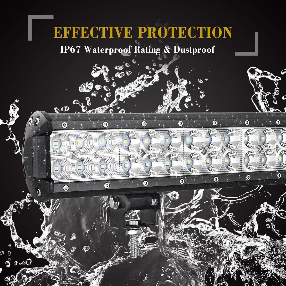 PICAA 20 Zoll 126W LED Lightbar Auto 12V Kabelbaum Lichtbalken Arbeitsscheinwerf