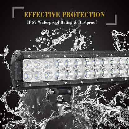 PICAA 20 Zoll 126W LED Lightbar Auto 12V Kabelbaum Lichtbalken Arbeitsscheinwerf