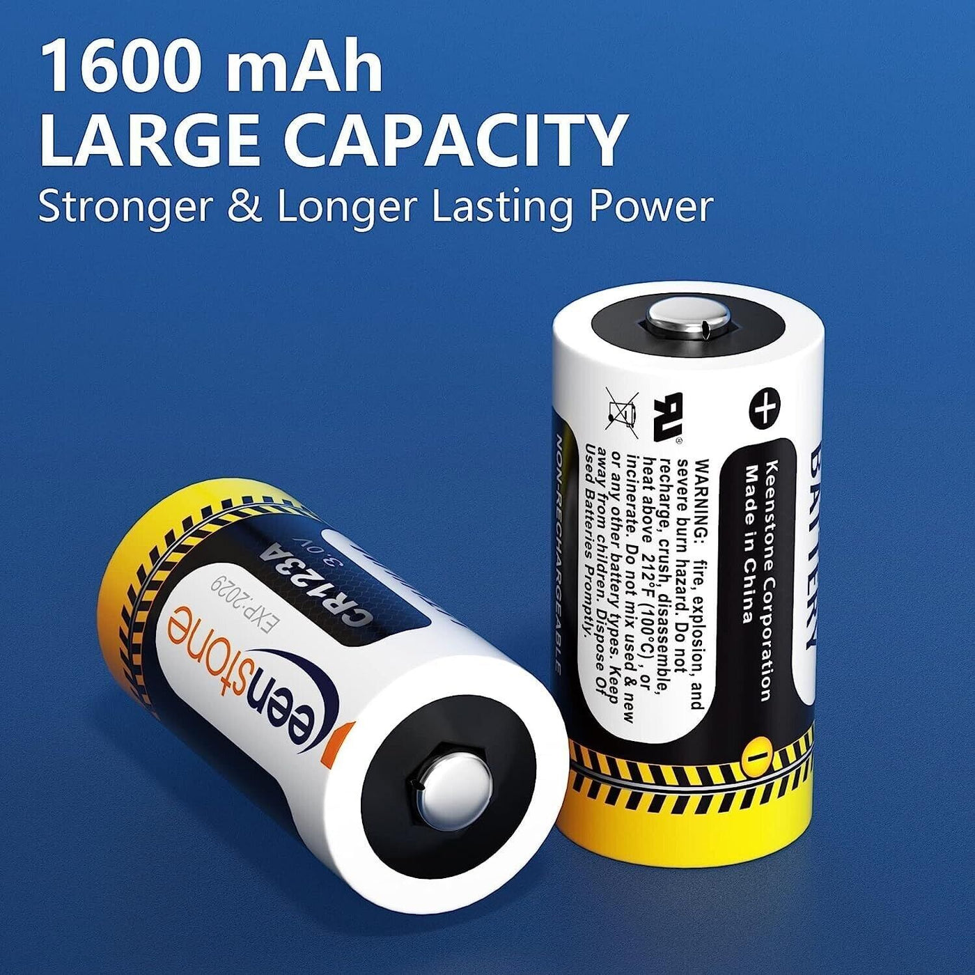 Keenstone CR123A 3 V Lithium, Keenstone 1600 mAh CR17345 3 V Lithium Einweg-Batt