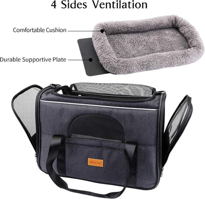 Morpilot Hunde/Katzen Transportbox, Atmungsaktiv und Faltbar 43x30x33