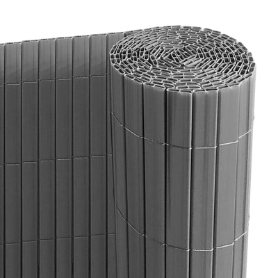 Sichtschutzzaun aus PVC - Grau 1m*3m/100cm*300cm Stabil, Modern Balkon, Garten..