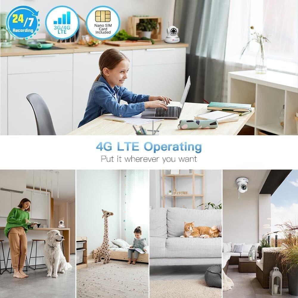 Ctronics 750C - 4G LTE Überwachungskamera Innen , 360° PTZ IP K