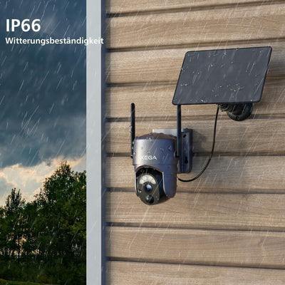 Xega RBX-S50 - Solare Überwachungskamera Aussen kabellos, 2K Super HD PTZ CCTV