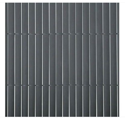 Sichtschutzzaun aus PVC - Grau 1m*3m/100cm*300cm Stabil, Modern Balkon, Garten..