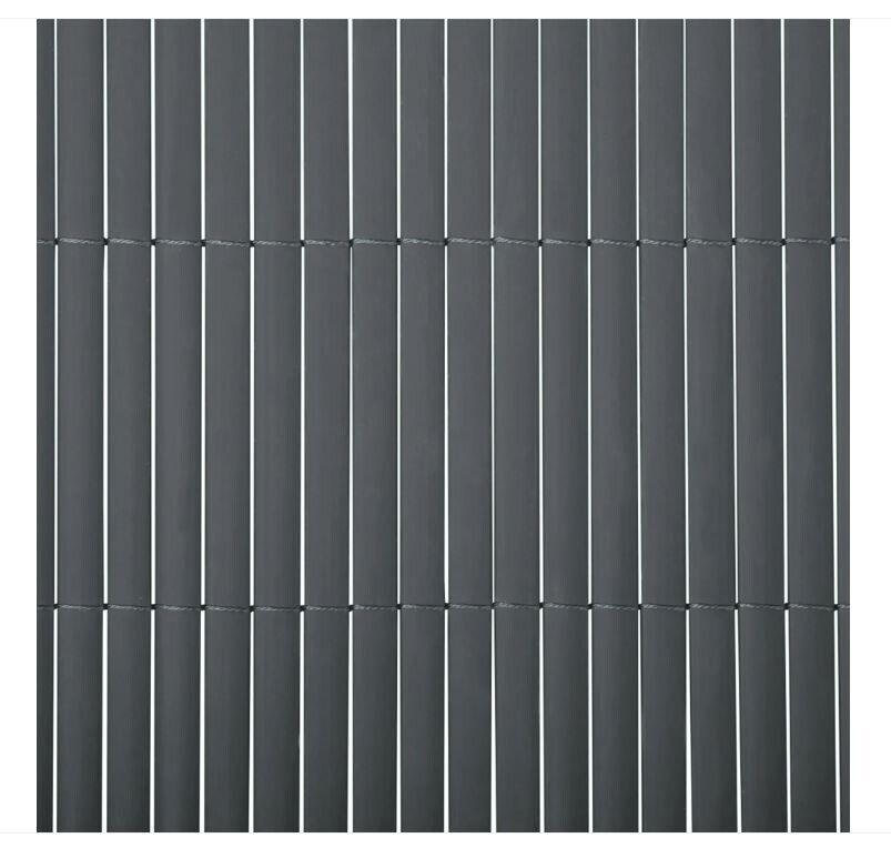 Sichtschutzzaun aus PVC - Grau 1m*3m/100cm*300cm Stabil, Modern Balkon, Garten..