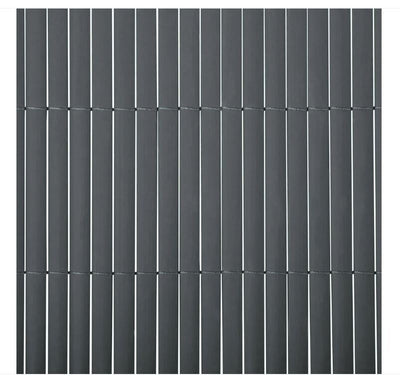 Sichtschutzzaun aus PVC - Grau 1m*3m/100cm*300cm Stabil, Modern Balkon, Garten..