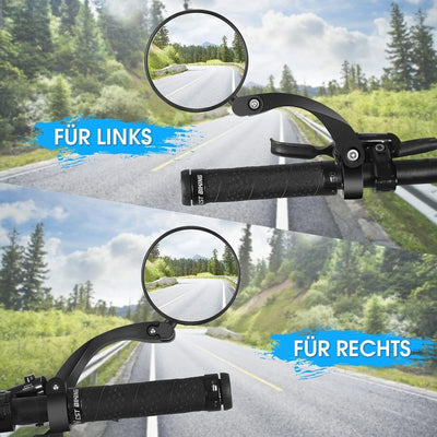 CYCLESPEED Fahrradspiegel für Lenker 18-26MM, HD 360 Grad Drehbar Sicherer Fahrr