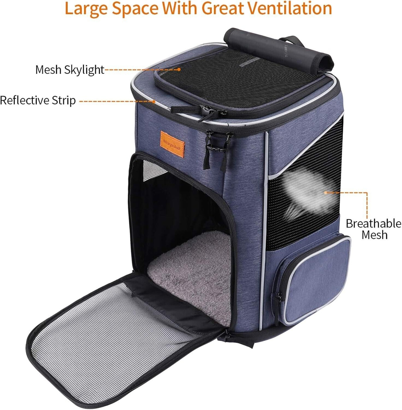 Morpilot Katzenrucksack, Hunderucksack Für Katzen Und Hunde Welpen, Atmungsaktiv