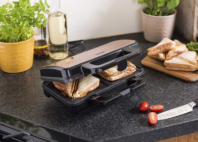 Bestron XL Sandwichmaker, Antihaftbeschichteter Sandwich-Toaster Für 2 Sandwiche
