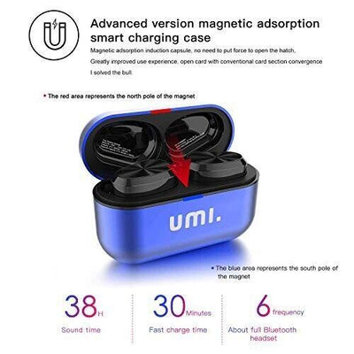 Umi Kopfhörer-W5s-Bluetooth 5.2-IPX7 Kabellose In-Ear-Kopfhörer für iPhone Samsu