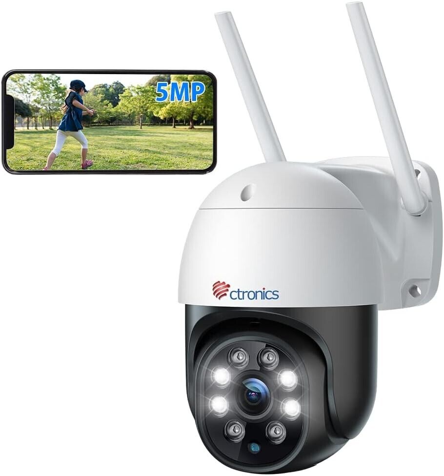 Ctronics 285C-S/W - Überwachungskamera Aussen WLAN, Ctronics Dome IP Kamera
