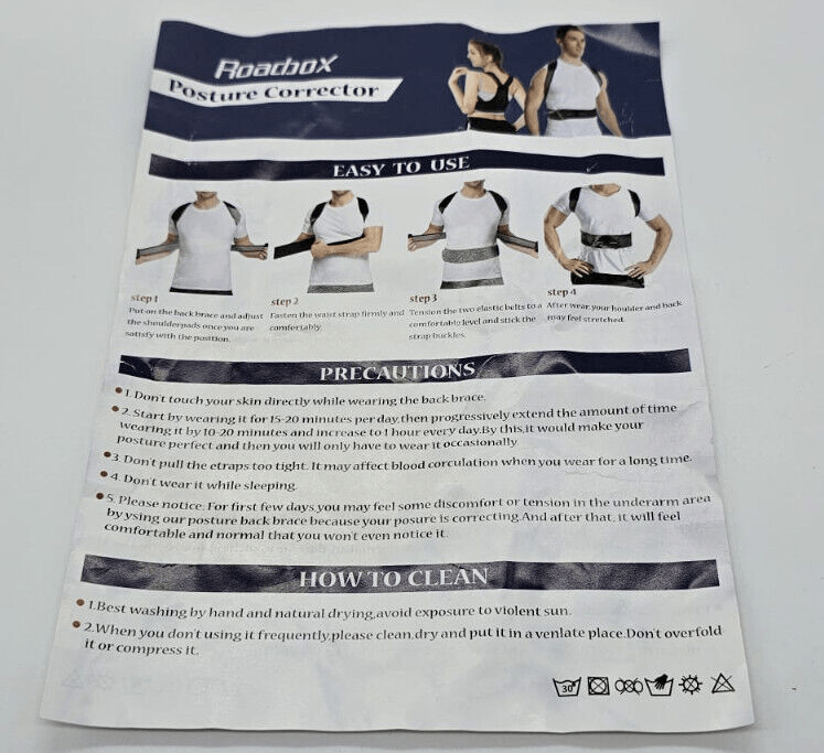 Roadbox Rückenbandage Rückenkorrektor Rücken Haltungskorrektur Korrekturgü- L
