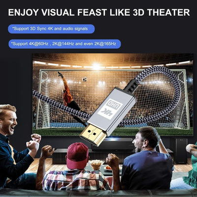Compux - 4K HDMI Kabel 2Meter, HDMI Kabel 4K @ 60Hz 18Gbps Highspeed