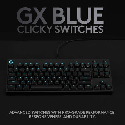 Logitech G PROTKL mechanische Gamingtastatur GX-Blue Clicky LIGHTSYNC RGB Esport