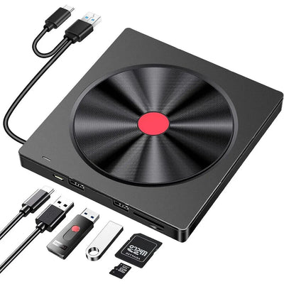 Externes-CD/DVD Laufwerk USB 3.0 +Type C Brenner Player Für&PC&Laptop (2)