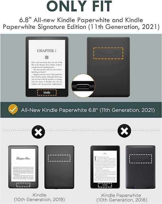 MoKo Hülle Kompatibel mit Kindle Paperwhite 11. Generation 2021, Schlanke Leicht