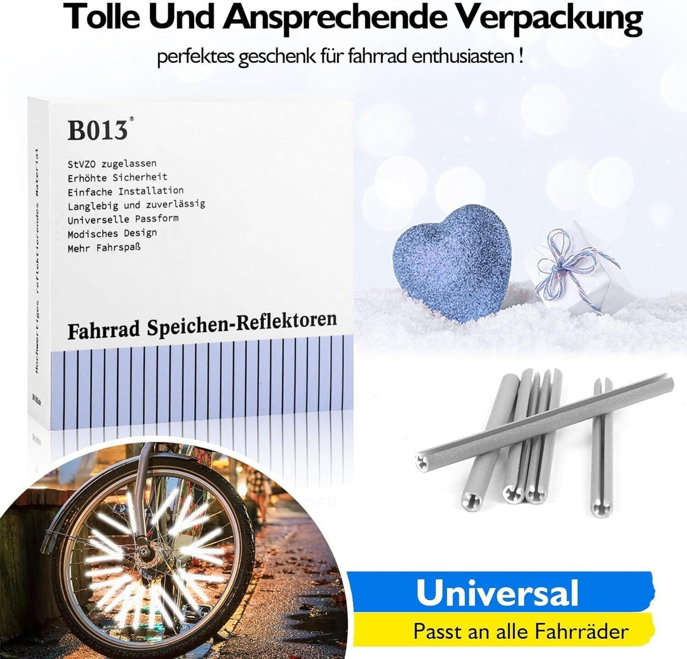 B013 Hochwertige Fahrrad Reflektoren nach STVZO | Speichenreflektoren Fahrrad |