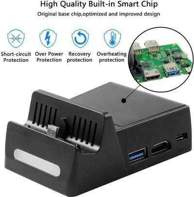 Atuten Mini tragbare Konvertierungsbasis für N-Switch Ladeständer für Nintendo S