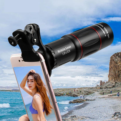 Kameraobjektiv-Set, 18x Monokular-Teleskop, 0,63x Weitwinkel, 15x Makroobjektiv,