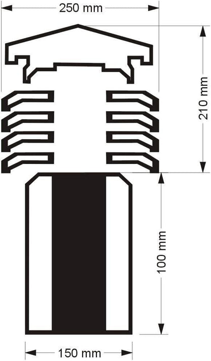 myventilation - Edelstahl AISI304, 18/8 Schornsteinabdeckung Kaminaufsatz Verst