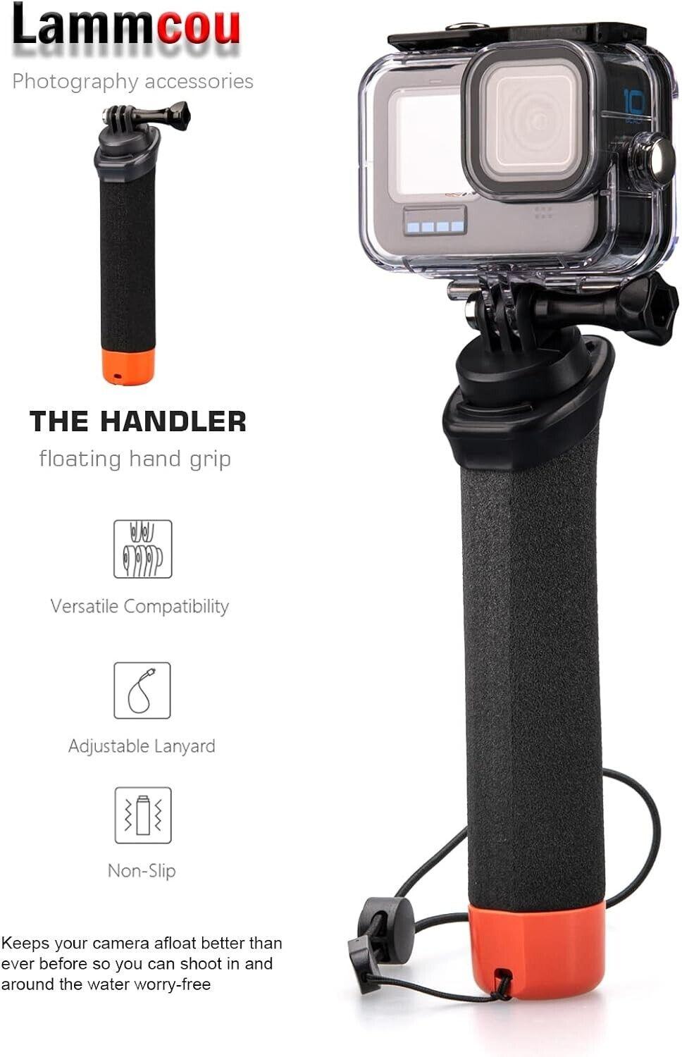 Lammcou Schwimmender Griff, Go Pro Floating Hand Grip für Hero 12 11 10 9 Go3 X3