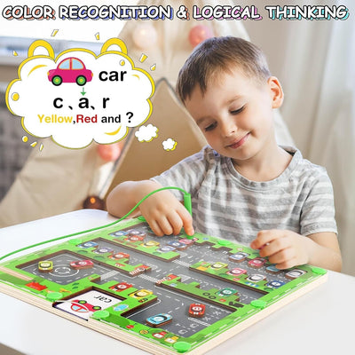Montessori Magnetische Buchstaben Alphabet Puzzles Lernspielzeug Feinmotorik
