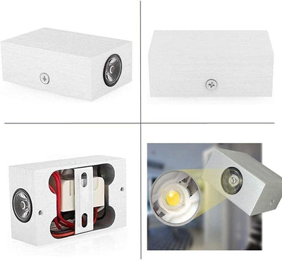 Louvra - 6W LED Wandleuchte Modern Innen, Up Down Wandlampe aus Aluminium, K