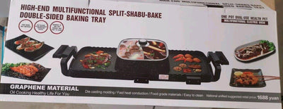 HeißTopf Koreanisch Shabu Doppelseitige Grillpfanne Elektrischer Kochtopf 2In1