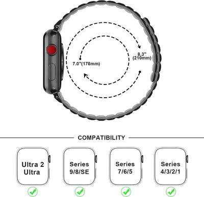 Anlinser Magnetbänder Kompatibel mit Apple Watch Armband 45mm 44mm 42mm 41mm 40m