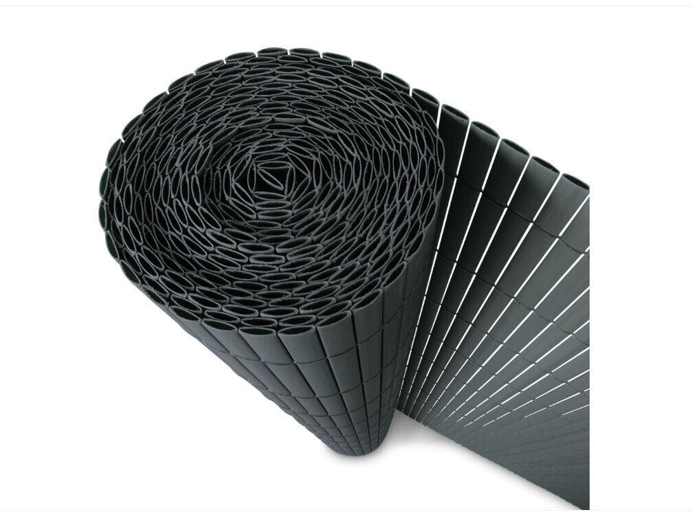 Sichtschutzzaun aus PVC - Grau 1m*3m/100cm*300cm Stabil, Modern Balkon, Garten..