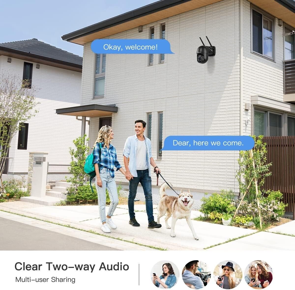 Ctronics 285C-S/W - Überwachungskamera Aussen WLAN, Ctronics Dome IP Kamera