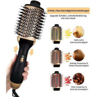 Landot Warmluftbürste 4 in 1 Lockenstab Haartrockner und Heißluftbürst  NEU