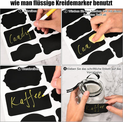 Premium Beschriftungsetiketten Selbstklebend, 327+5 Stücke Tafel Aufkleber