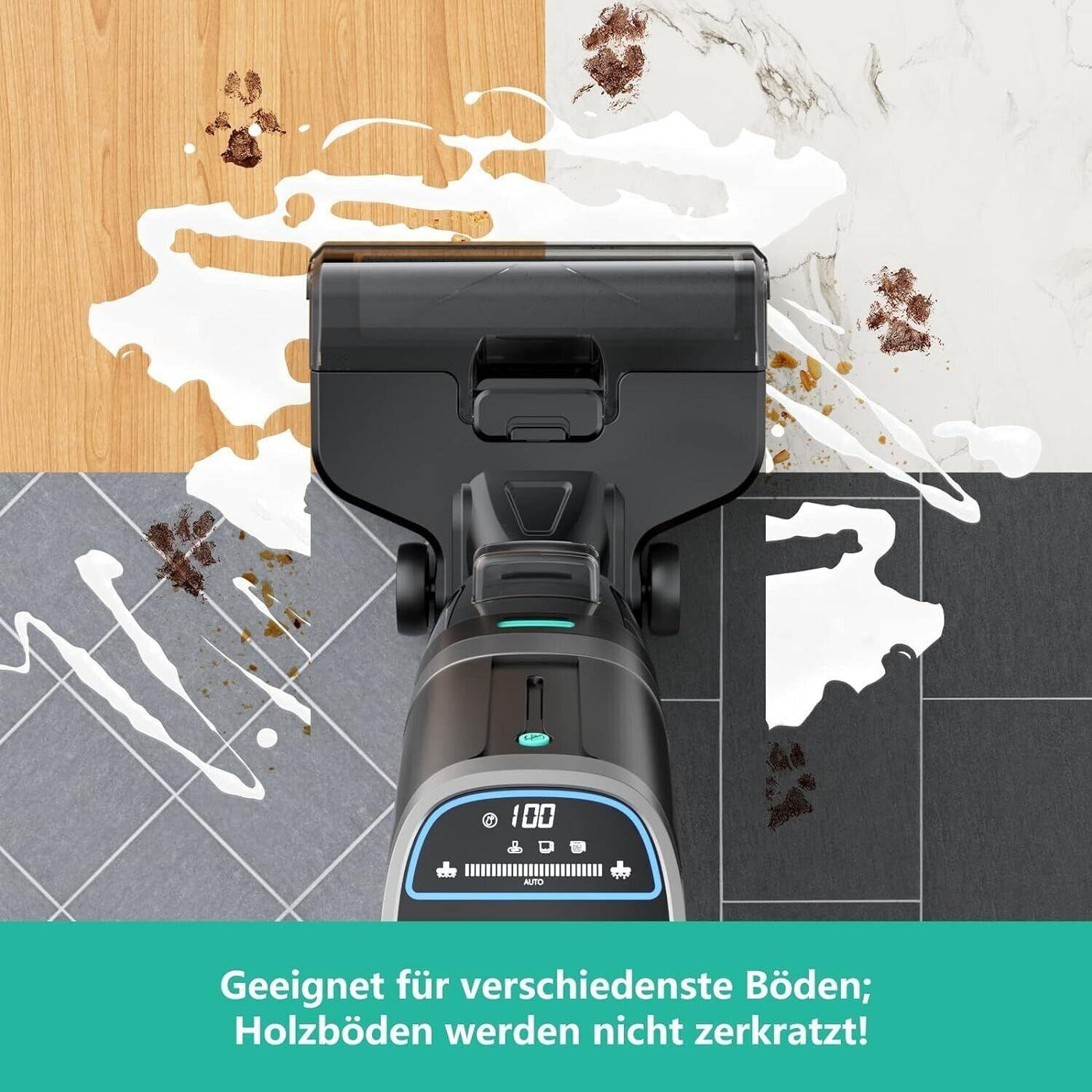 Tesvor Nass Trockensauger,3-in-1 Waschsauger,R5 Bodenreiniger kabellos,Saugwisch