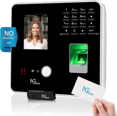 NGTeco MB2 - Zeit Erfassun für Kleinbetriebe, Multi-Biometrisches Anwesenheitste