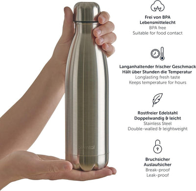 Blumtal Trinkflasche Edelstahl Charles - Thermosflasche 750 ml - BPA-frei